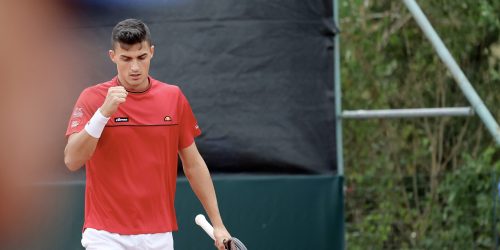 BAD WALTERSDORF,AUSTRIA,15.SEP.24 - TENNIS - ITF Davis Cup, World Group I, play off, Austria vs Turkey. Image shows Alexander Erler (AUT). Photo: GEPA pictures/ Hans Oberlaender